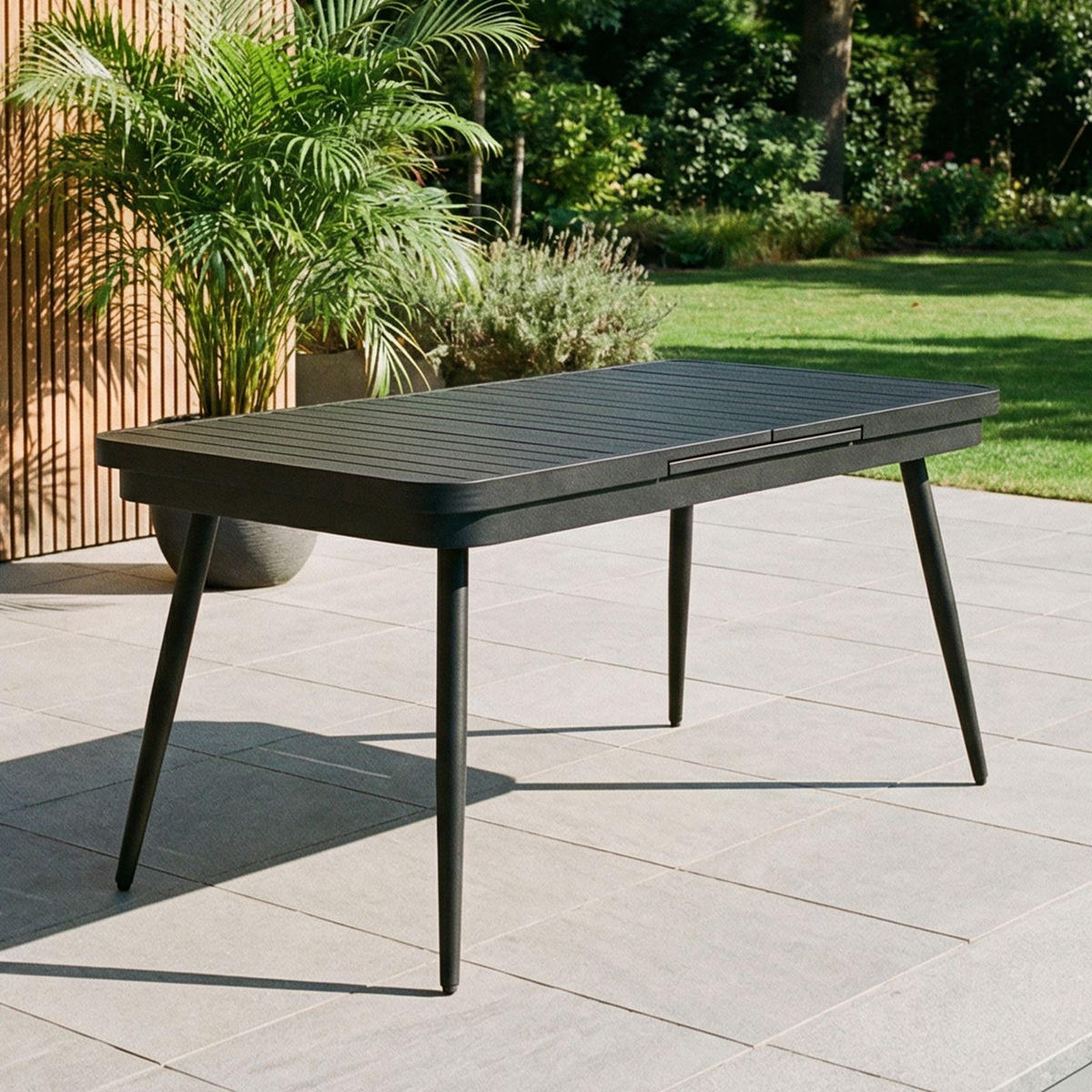 GARTENTISCH SUNNY schwarz - Schwarz, Metall (90/150/78cm) - IDIMEX