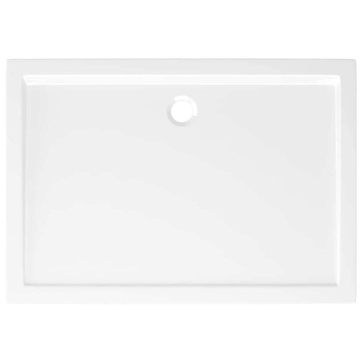 DUSCHTASSE Rechteckig Weiss 80/110 Cm - Weiß, Glas (110/4/80cm) - vidaXL