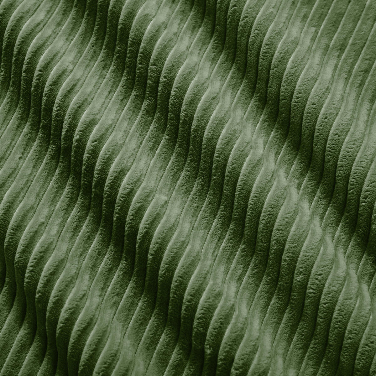 SOFA 208/103/70 cm in Grün aus Cord mit rutschfester Unterseite - Grün, Textil (103/70/208cm) - Flora Grace