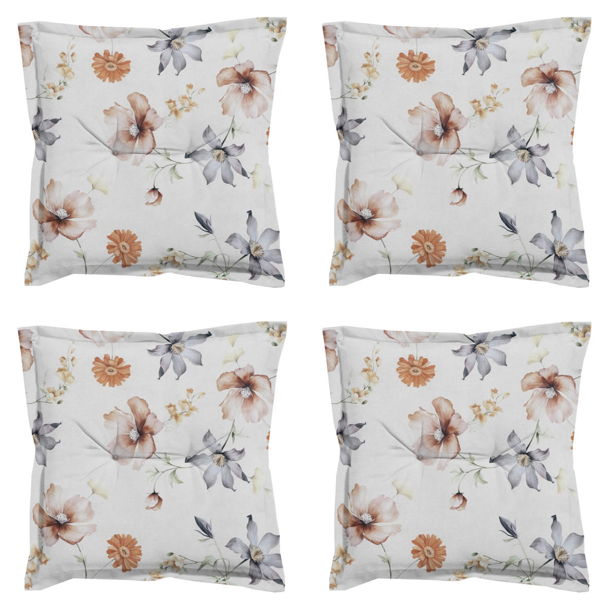 SITZKISSEN Florina 50/50 cm 4er-Set - Multicolor, Textil (50/5/50cm) - Madison