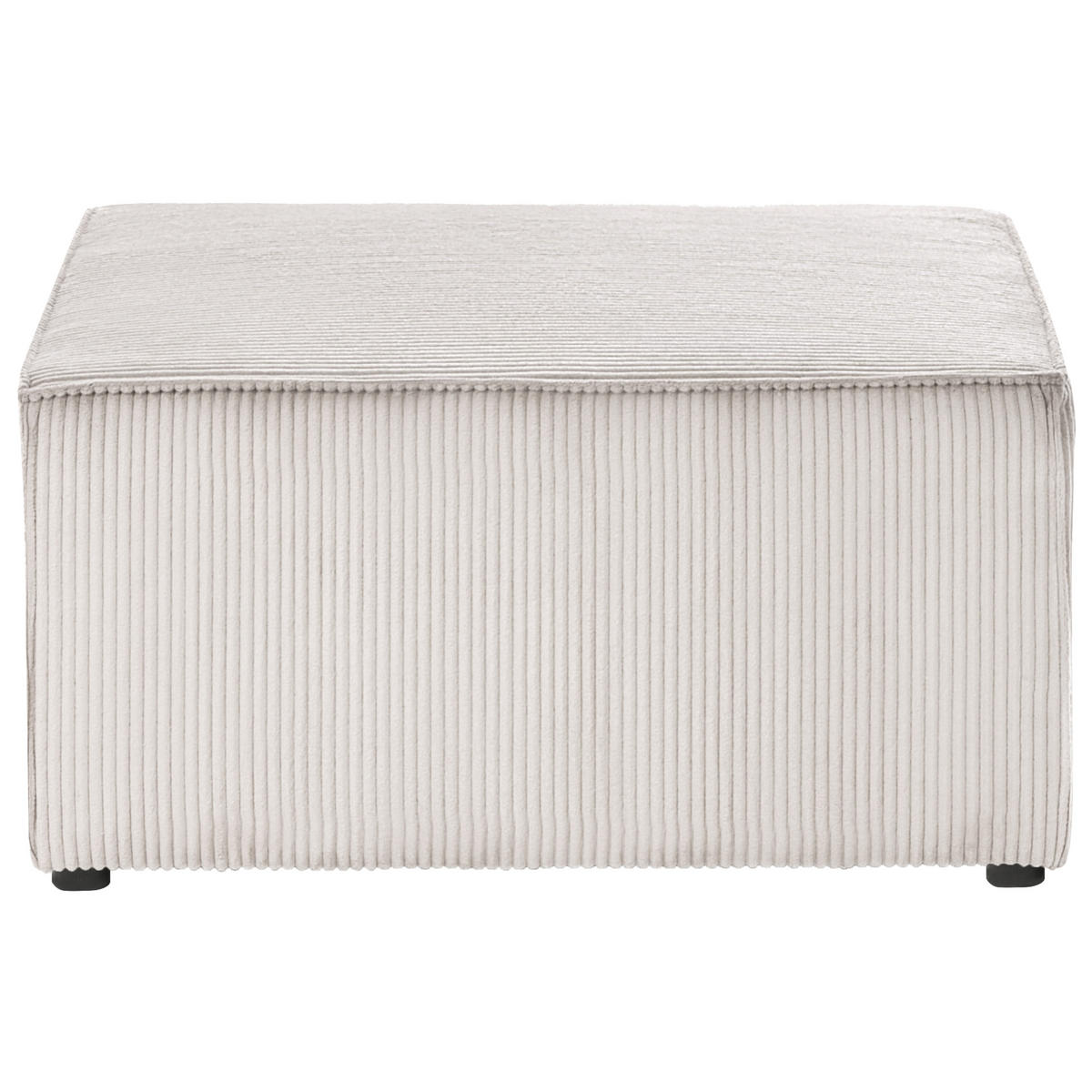 OTTOMANE Cord Beige Lemvig - Beige, Textil (83/41/83cm) - Beliani
