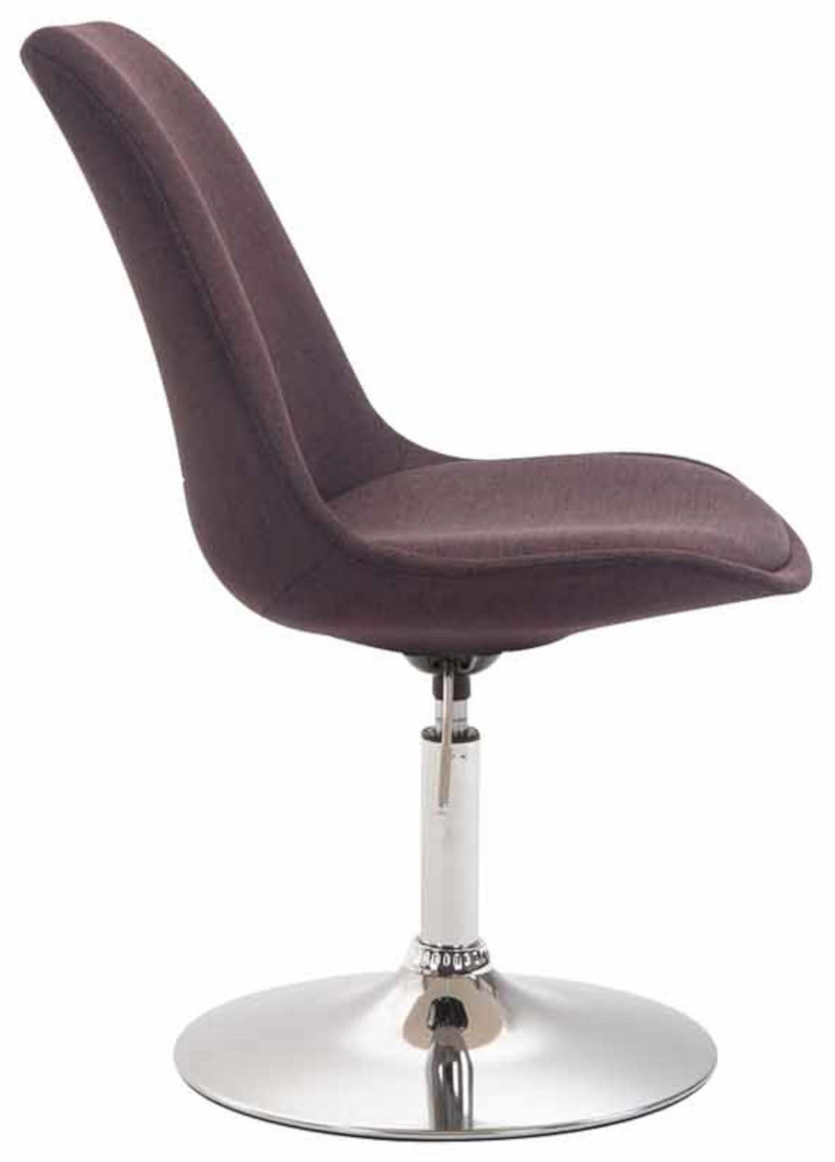 STUHL 4er Set Stoff braun - Chromfarben/Braun, Textil/Metall (48/76/57cm) - CLP