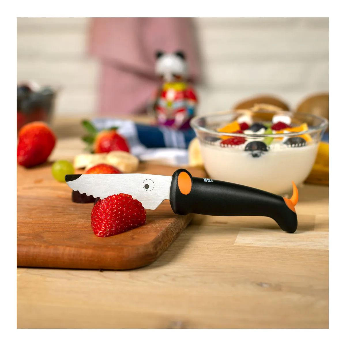 KINDERKITCHEN Messer für Kinder/ Kindermesser Hund mit Zähnen - Multicolor, Metall (3.5/1.6/16cm) - Kuhn Rikon