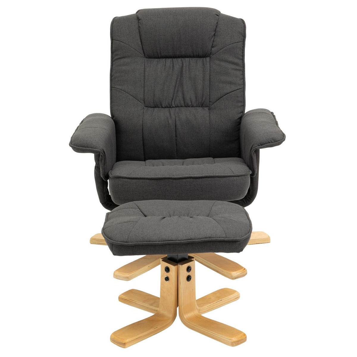 RELAXSESSELSET CHARLY - Anthrazit, Textil (76/87/61cm) - IDIMEX