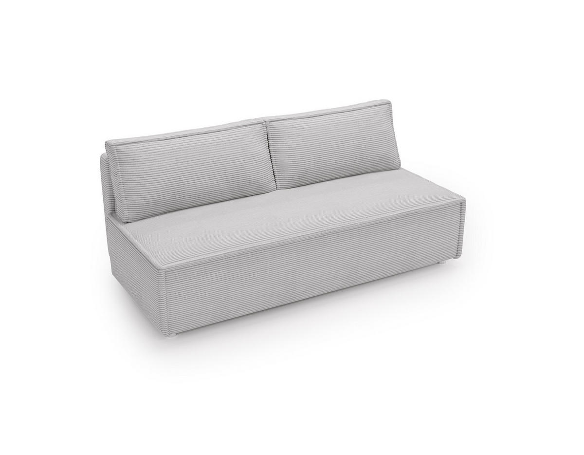 SCHLAFSOFA Mit Bettkasten DUO Poso Stoff Grau - Grau, Holz (198/89/90cm) - Kaiser Möbel