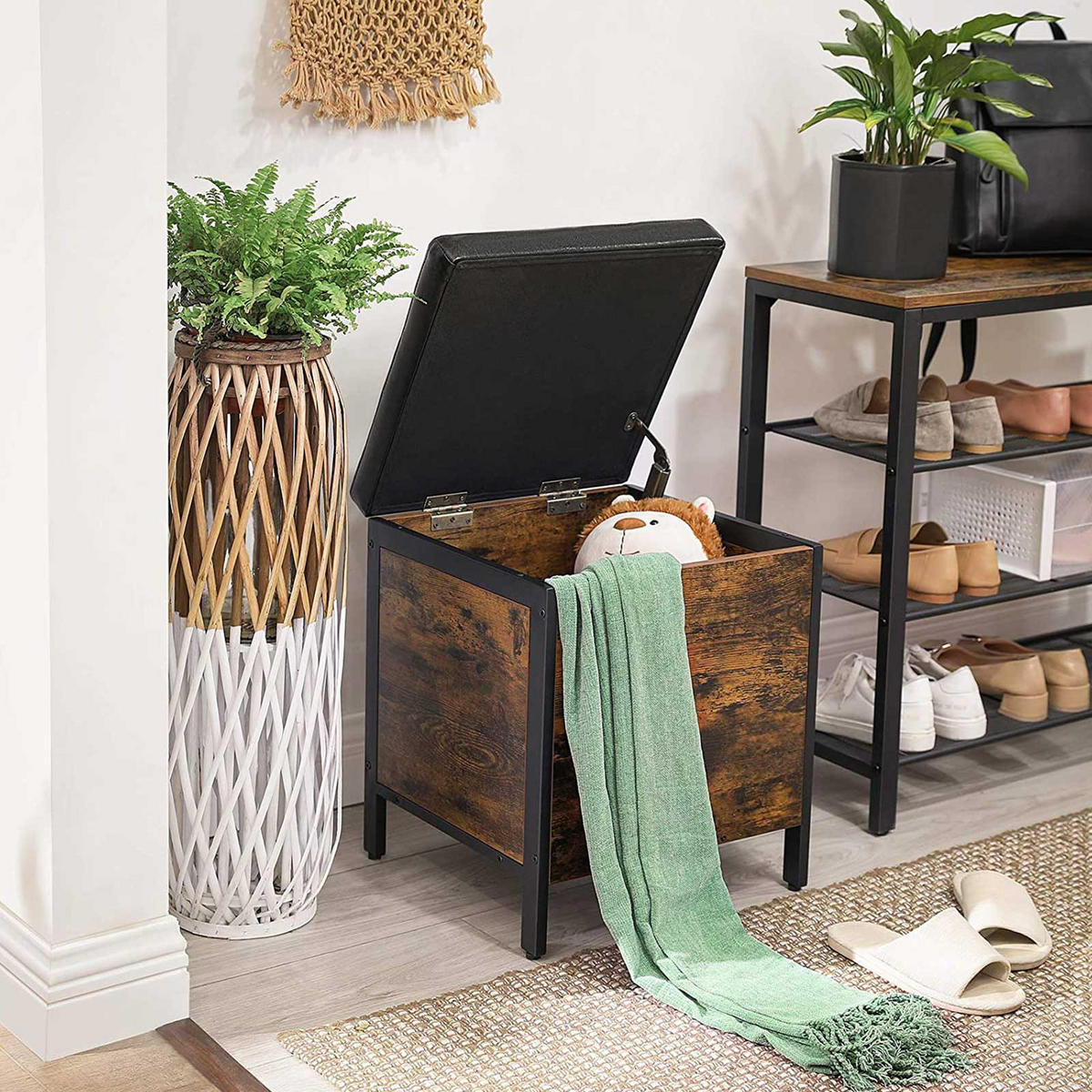 SITZHOCKER BELASTBAR - Braun, Holzwerkstoff (40/50/40cm) - Hansiro