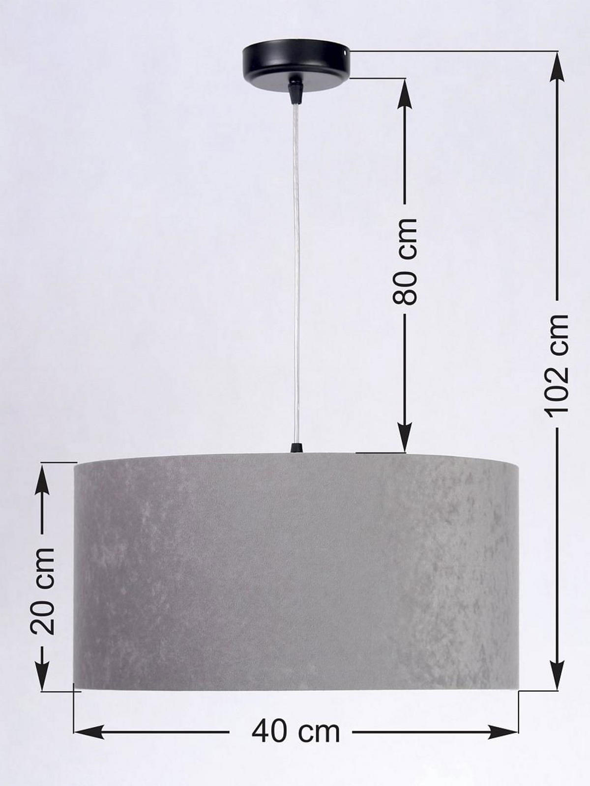 HÄNGELEUCHTE Grau 40/20 cm - Goldfarben/Grau, Kunststoff (40/0.6/20cm) - ONZENO