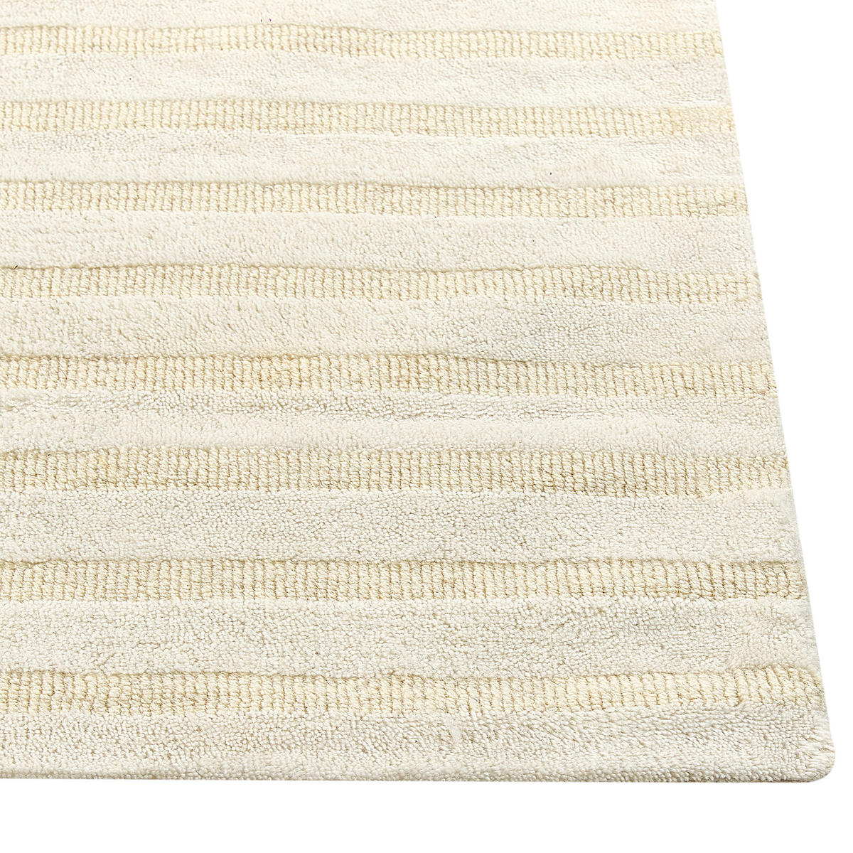 KORTLUGGAD MATTA beige 300/400 cm Abegum - Beige, Textil (300/400cm) - Beliani