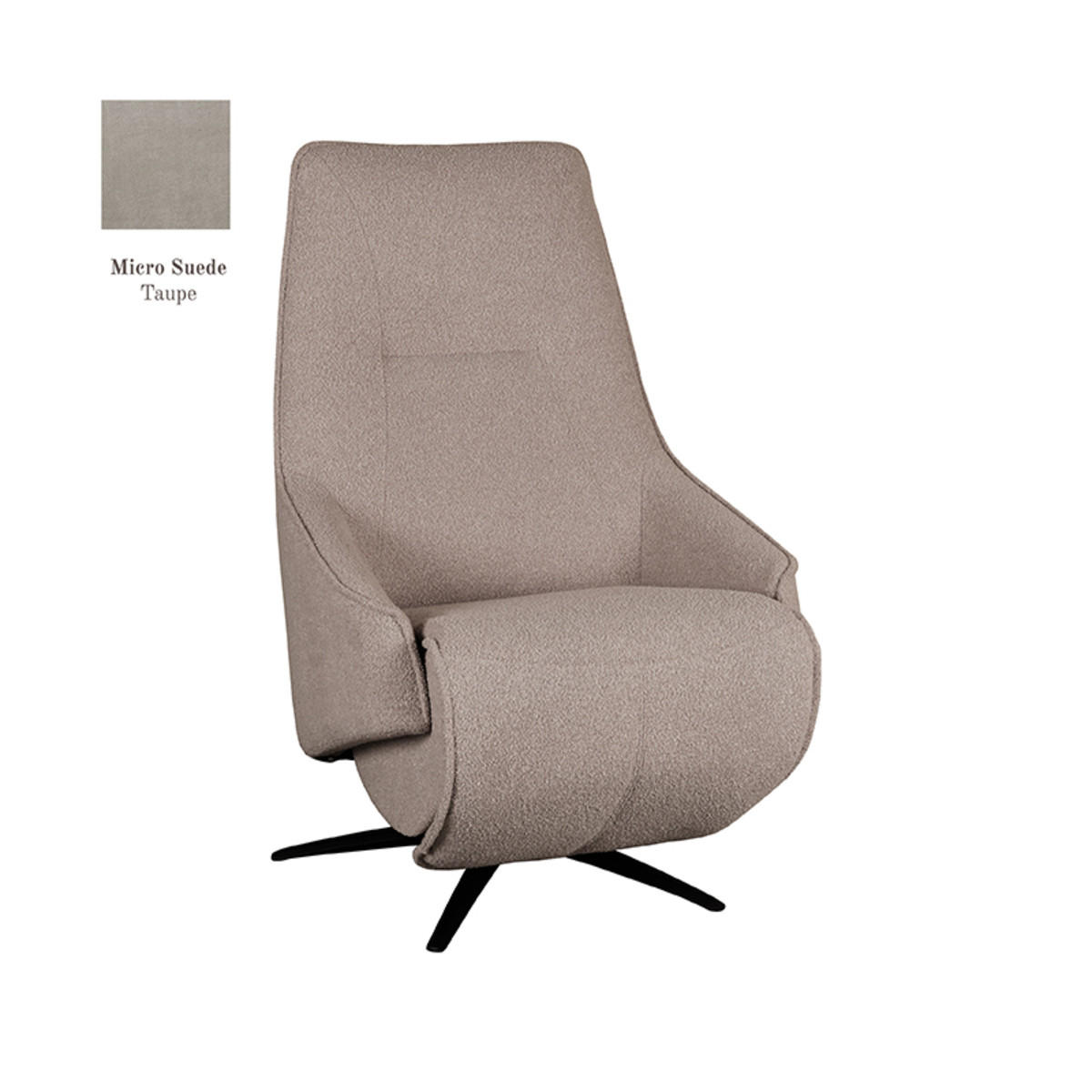 SESSEL Odense Taupe 87/68/110 cm - Taupe, Textil (68/110/87cm) - LABEL51