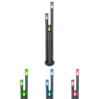 LED STEHLEUCHTE Edelstahl Anthrazit - Anthrazit, Kunststoff (28/28/170cm) - Globo Lighting