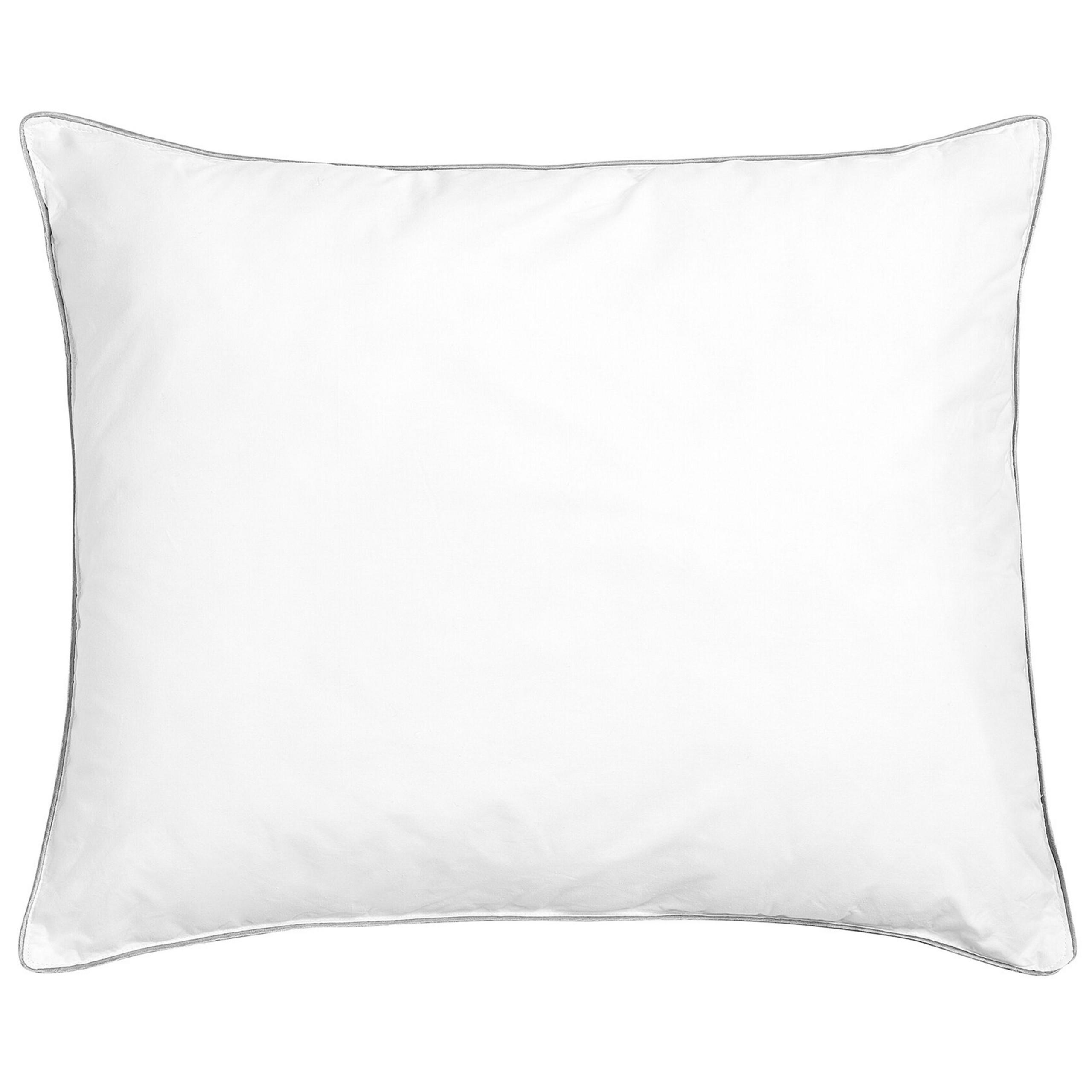 KOPFKISSEN Weiß 60/50 cm Pelister - Silberfarben/Weiß, Naturmaterialen (60/50cm) - Beliani