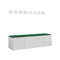GARDEROBEN-SET Orion VII - Weiß/Grün, Holzwerkstoff/Kunststoff (168/42/46cm) - MIRJAN24