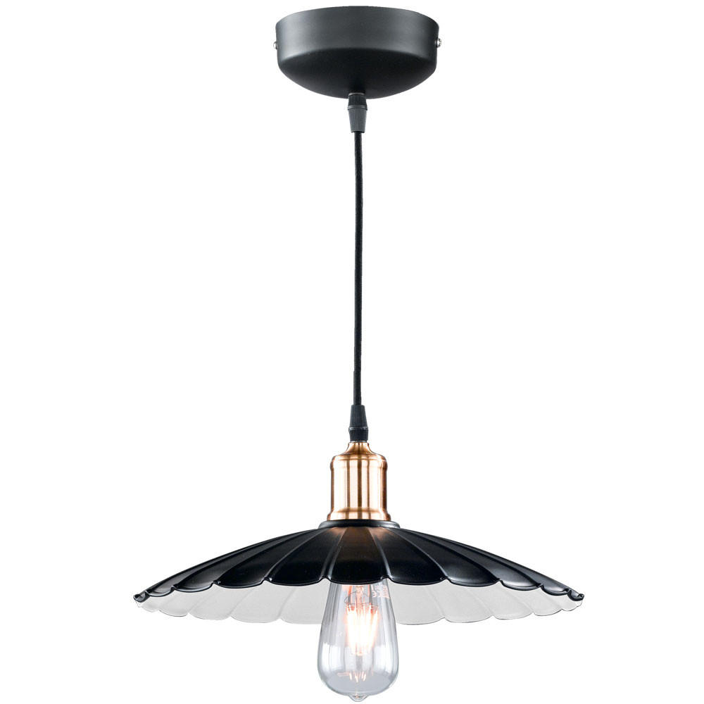 HÄNGELEUCHTE Metall Schwarz Weiß Rund - Schwarz, Metall (35/35/140cm)