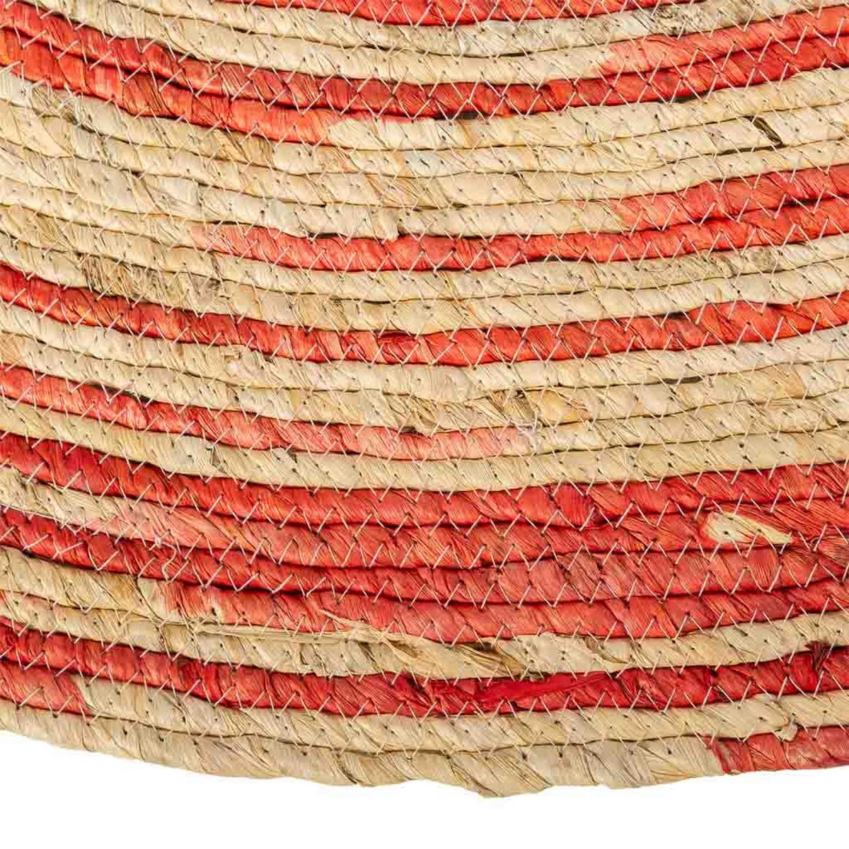 JUTETEPPICH rund, braun, D120x1 cm - Rot/Naturfarben, Naturmaterialien (120/120cm) - Wanderlust