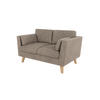 2-SITZER-SOFA Mario Dunkelbeige Microfaser - Hellbraun/Beige, Holz/Buchenholz (152/90/89cm) - S-Style Möbel