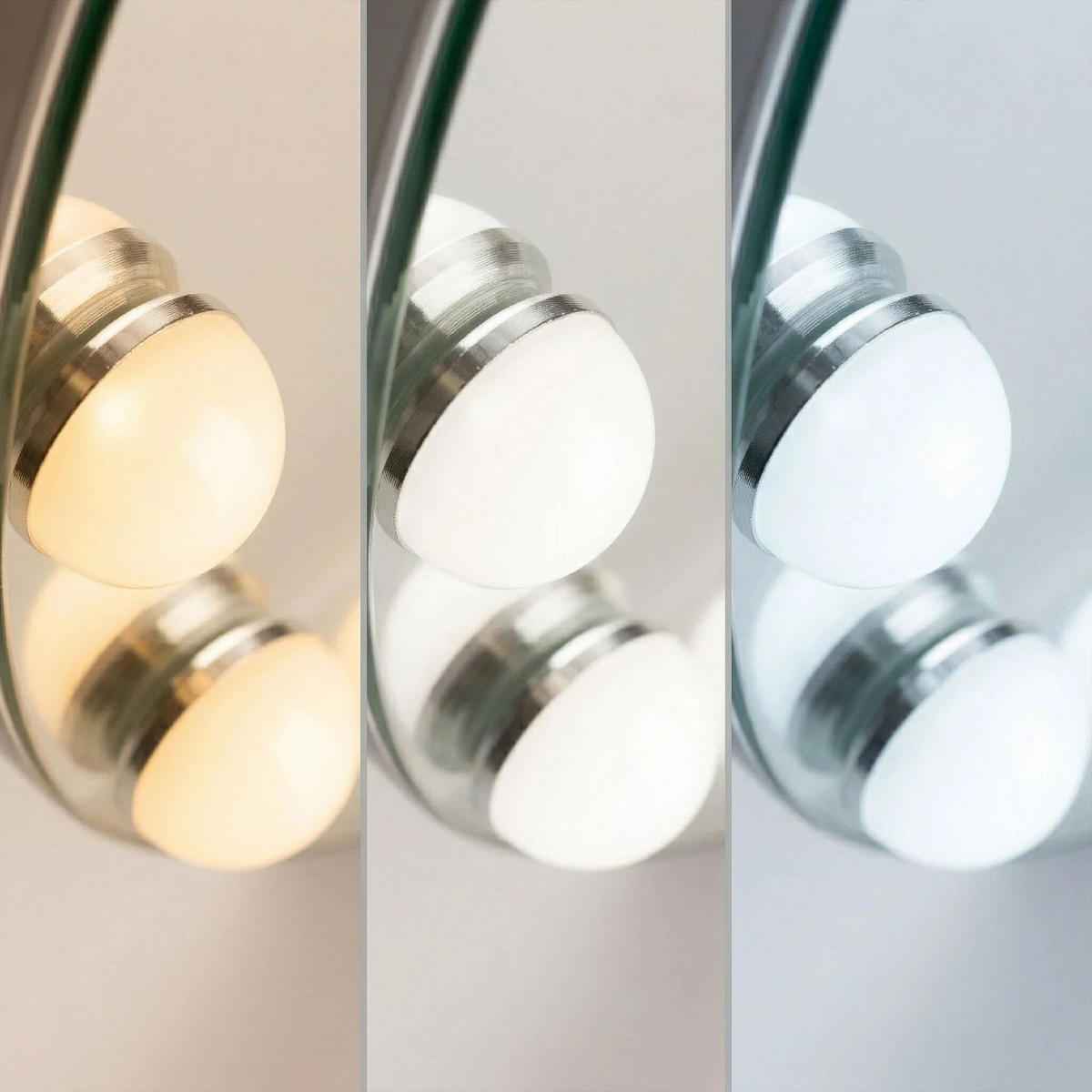 SPIEGEL Rea Led Hollywood White 50 Cm - Weiß, Glas (47/12/50cm) - REA