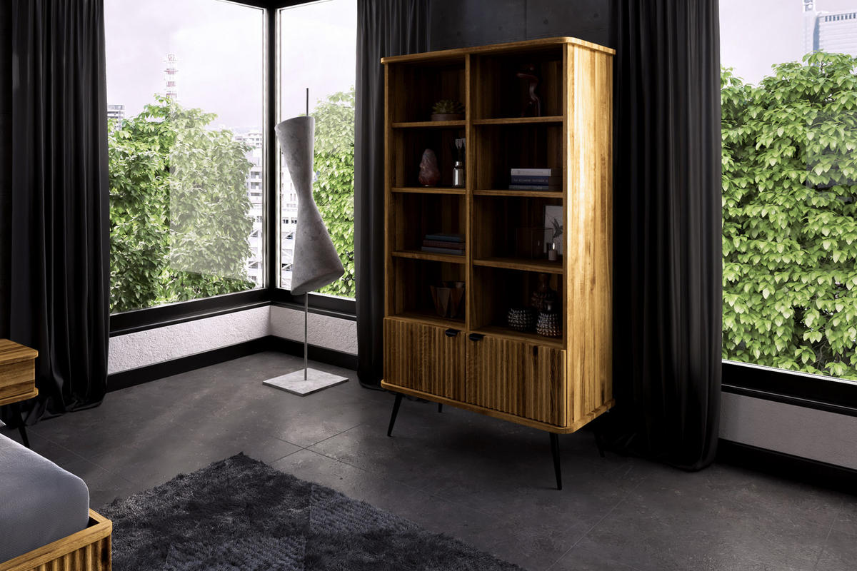 BÜCHERREGAL LINA Wildeiche - Wildeiche, Holz (97/176/46cm) - byoak