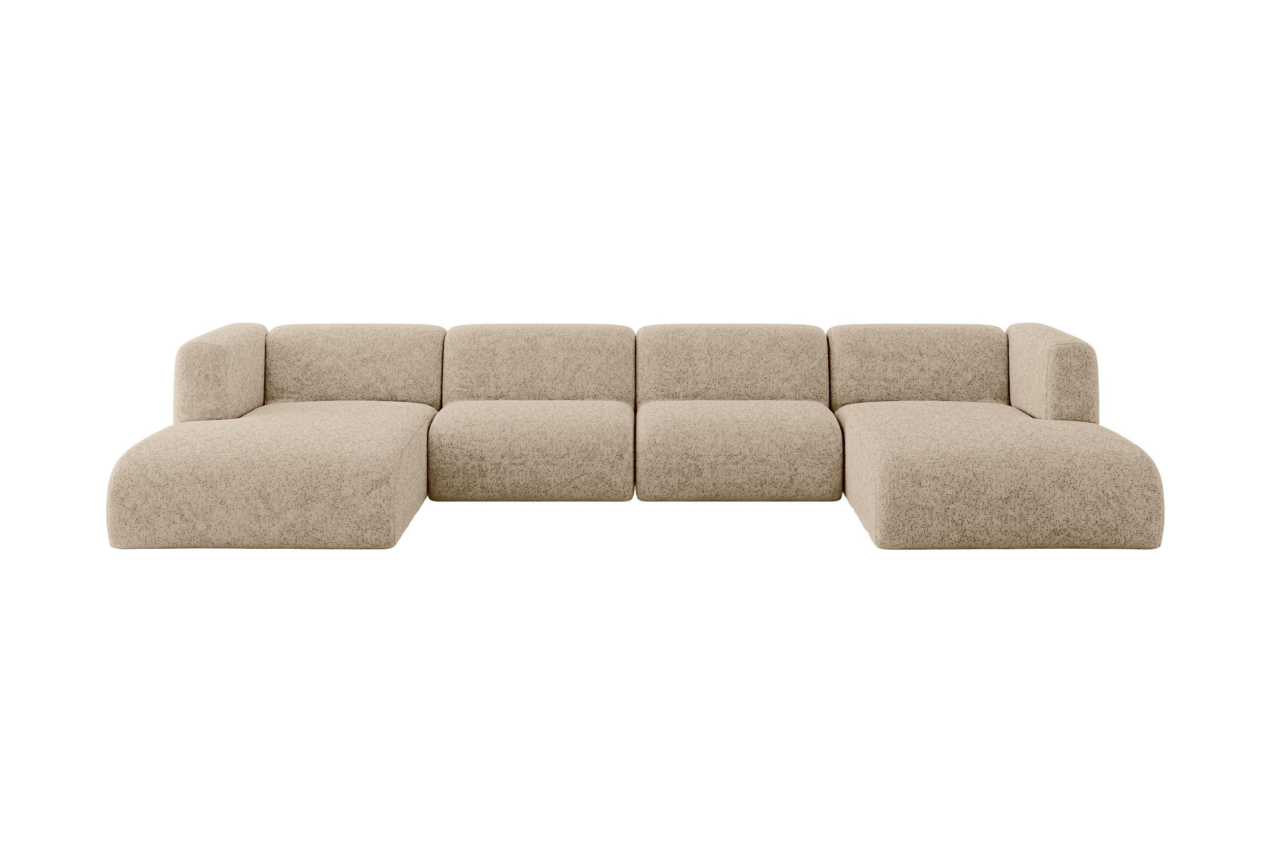 WOHNLANDSCHAFT MIRA-U2 408x179x70 Braun Velours - Schwarz/Braun, Holzwerkstoff/Kunststoff (408/70/179cm) - ALTDECOR