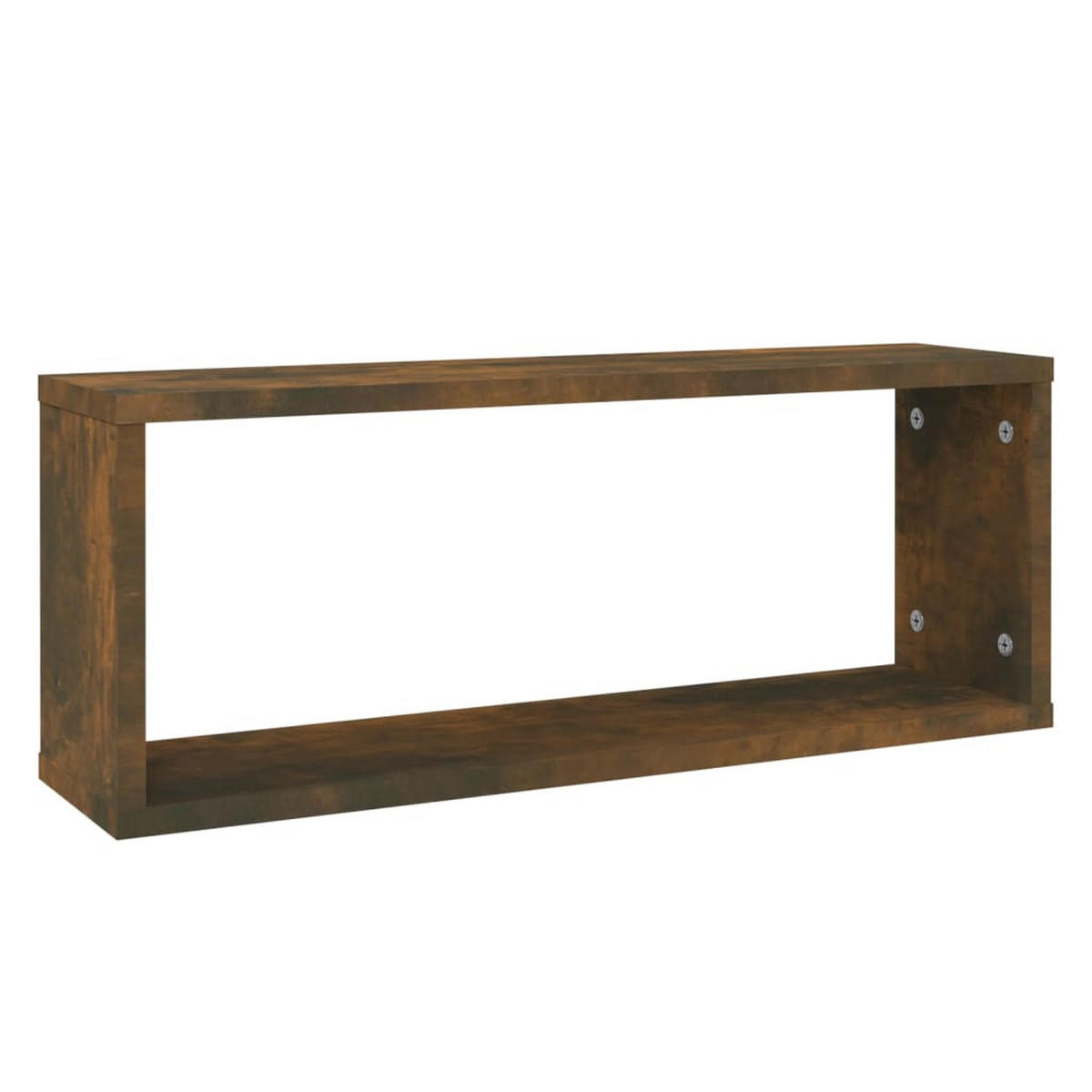 WÜRFELREGALE 2 Stk. Räuchereiche 60x15x23 cm Holzwerkstoff - Braun, Holzwerkstoff (60/23/15cm) - furnicato