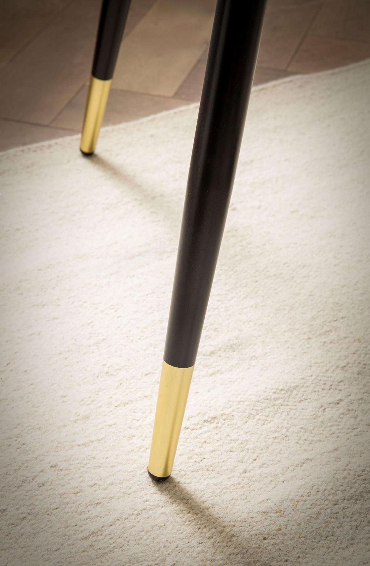 ESSTISCH Marmoroptik Metall Rund Modern, Schwarz 75x75x76 cm - Goldfarben/Schwarz, Holzwerkstoff/Metall (75/75/76cm) - KADIMA DESIGN
