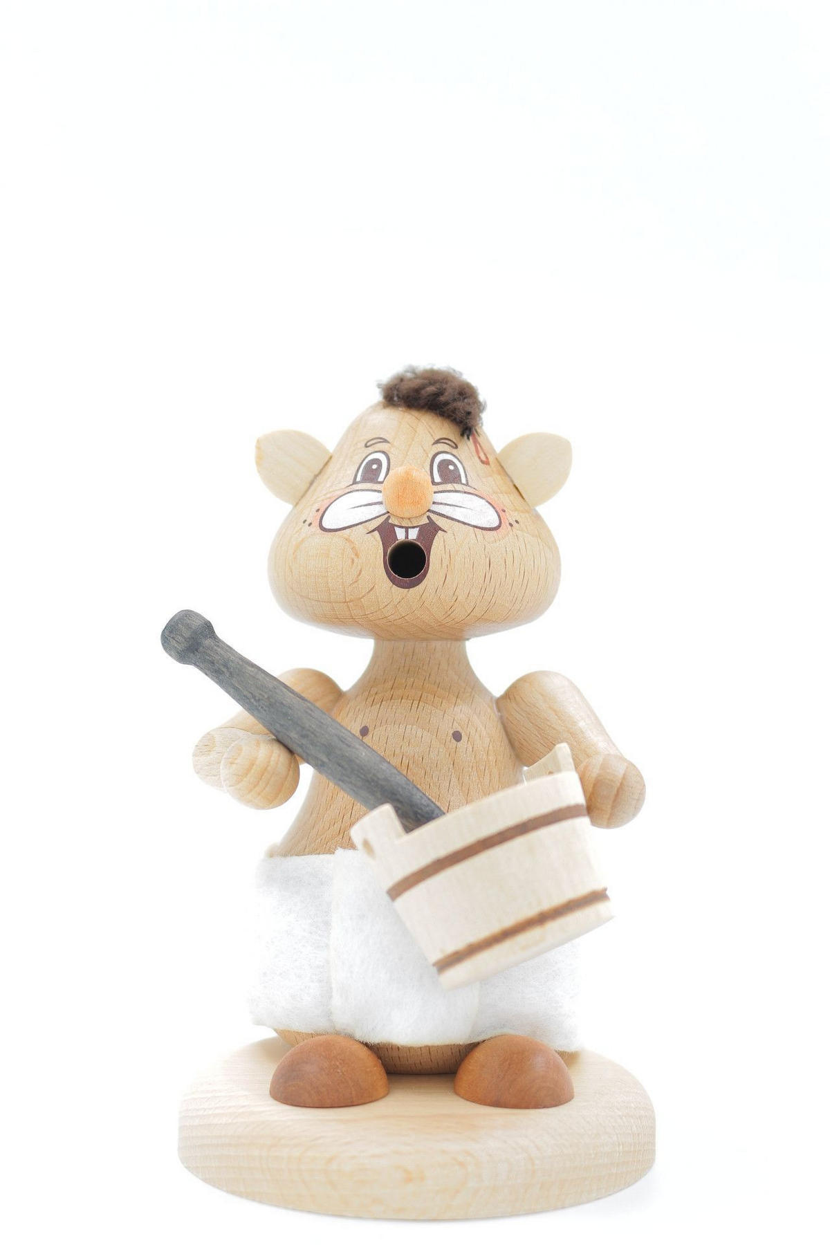 RAUCHFIGUR Hamster Saunagänger 13 cm - Multicolor, Holz (8/13/0.1cm)