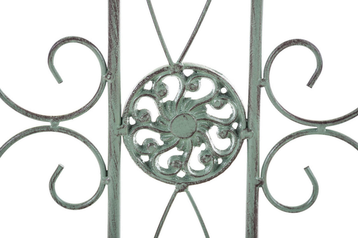 GARTENZAUN 4er Set Metall antik-grün - Grün, Metall (124/116cm) - CLP