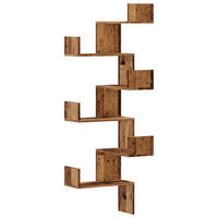 WAND-ECKREGAL Altholz-Optik 45/45/147 Cm Holzwerkstoff - Braun, Holzwerkstoff (45/147/45cm) - vidaXL