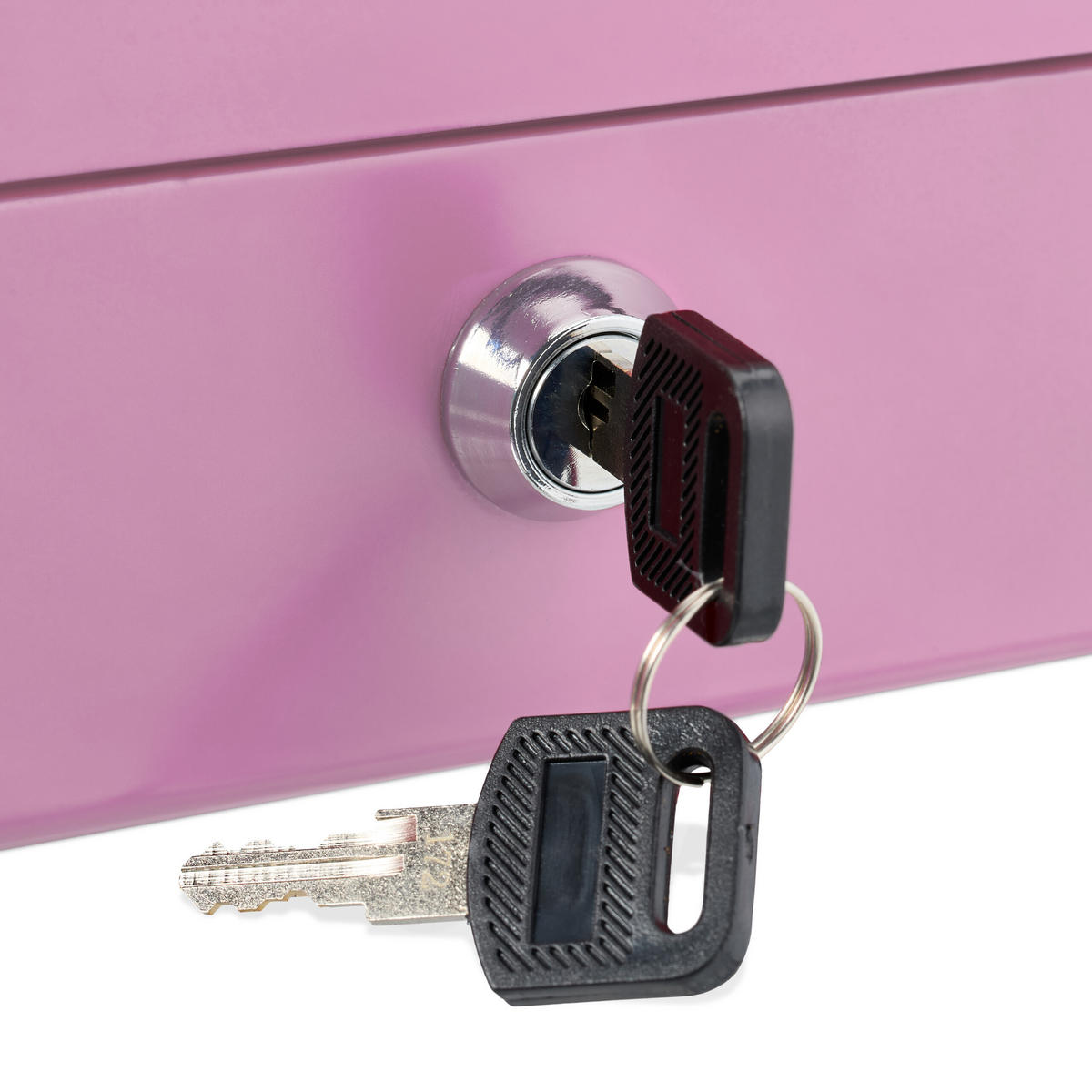 POKLADŇA - ružová, kov/plast (20/8.5/17cm) - Relaxdays