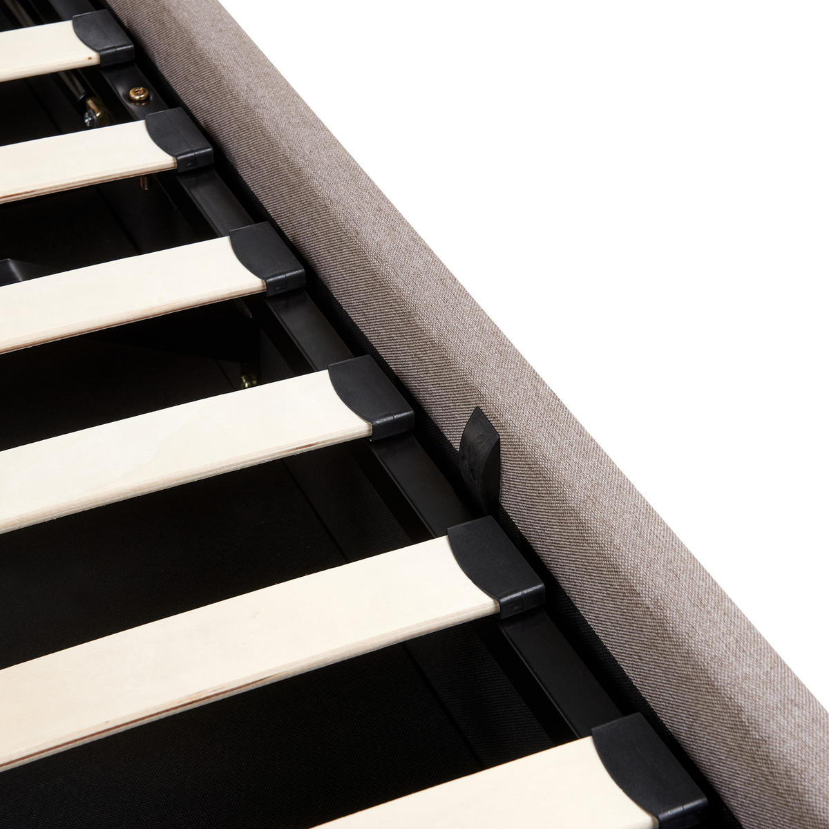 POLSTERBETT 180x200 cm Beige Lagord - Taupe, Textil (180/200cm) - Beliani