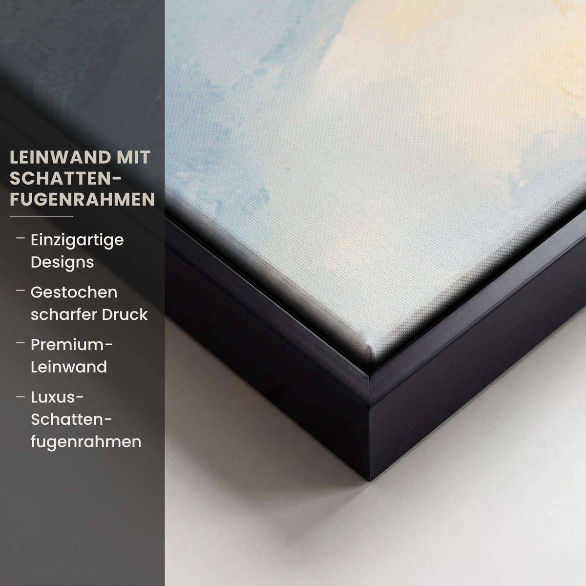LEINWAND Bilder mit Rahmen - Weihnachtsdorf - Häuser - Schnee - Weihnachten - 60x90 - Sandfarben, Textil (60/90cm) - MuchoWow