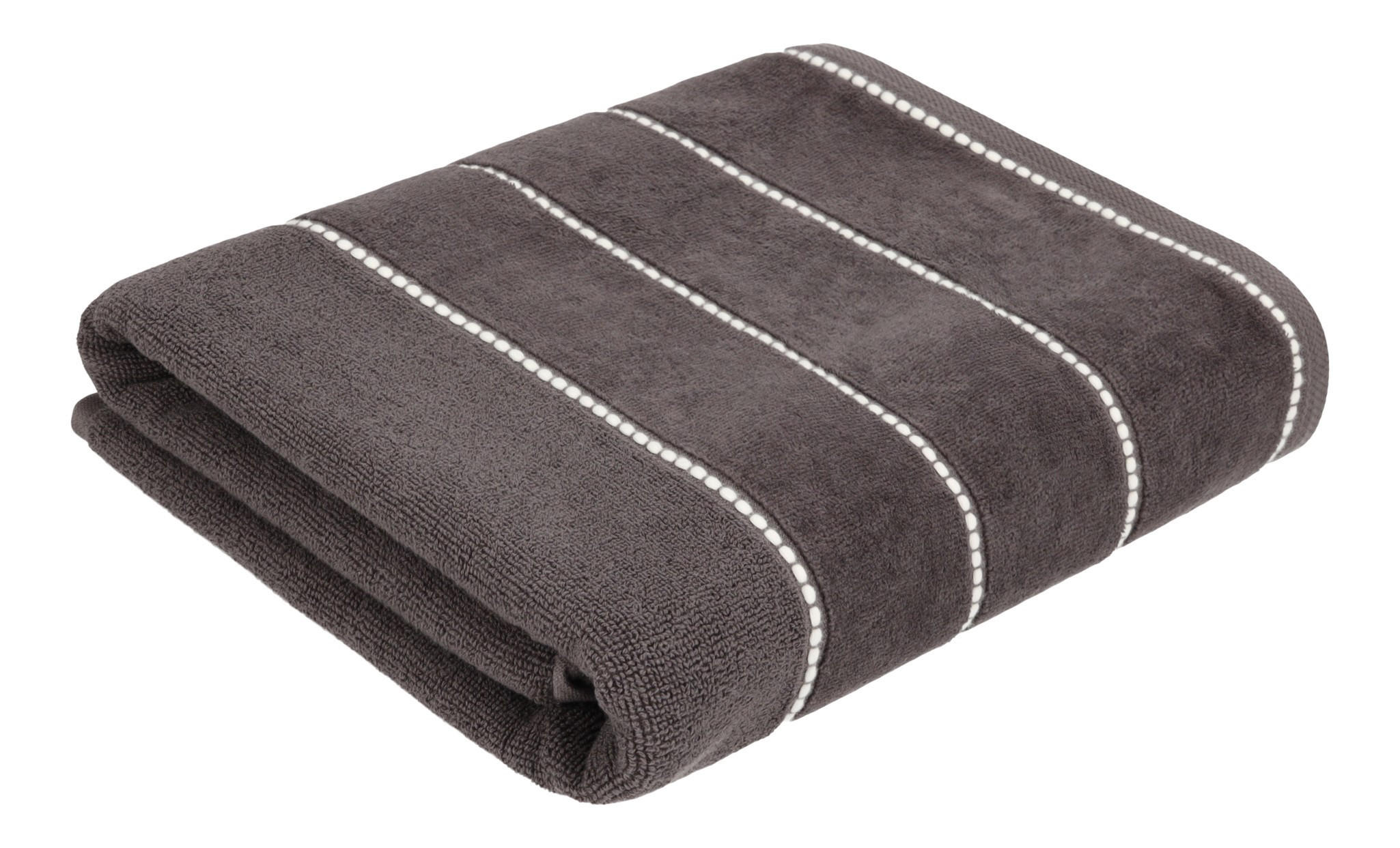 BADETUCH Velly - Dunkelgrau, Textil (70/130cm) - home&you