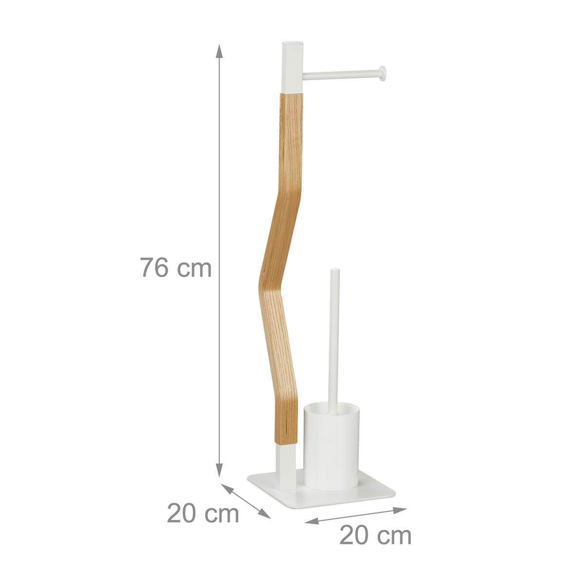 WC-GARNITUR - Multicolor, Holzwerkstoff/Kunststoff (20/76/20cm) - Relaxdays