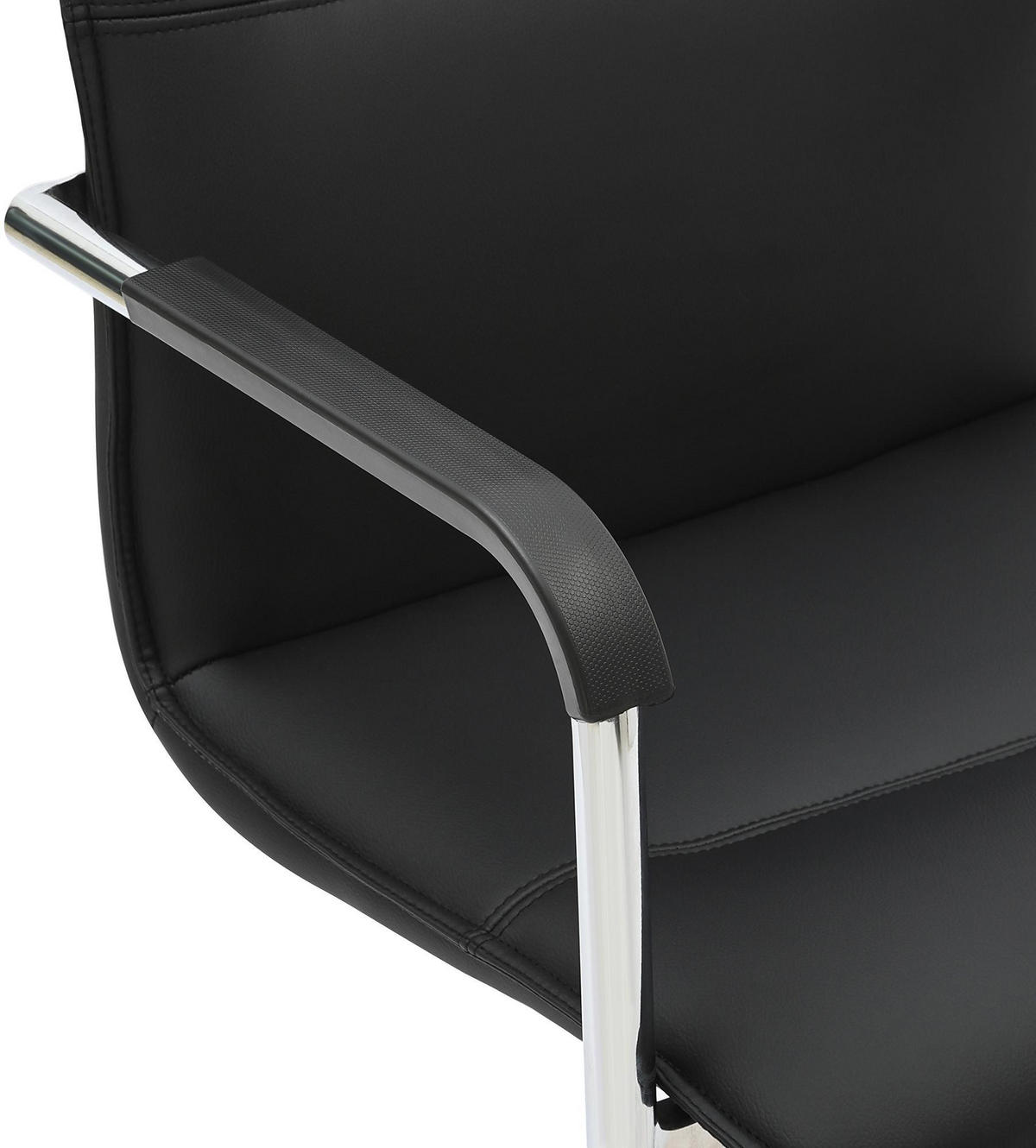 SCHWINGSTUHL 2er Set Lederlook Schwarz - Schwarz, Textil/Metall (57/92/59cm) - CLP