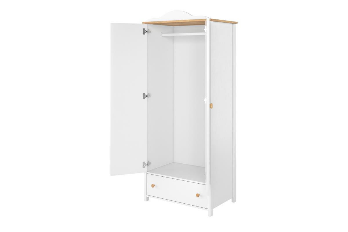 SCHRANK mit Schublade HUTTO - Weiß, Holzwerkstoff (85/186/52cm) - KONSIMO®