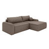 ECKSOFA OTATTI mit Schlaffunktion, Braun - Braun, Textil (245/160cm) - Fedve