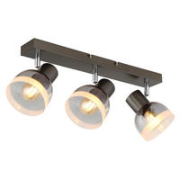 DECKENLEUCHTE Kairo - Schwarz, Glas (41/10/14cm) - Globo Lighting