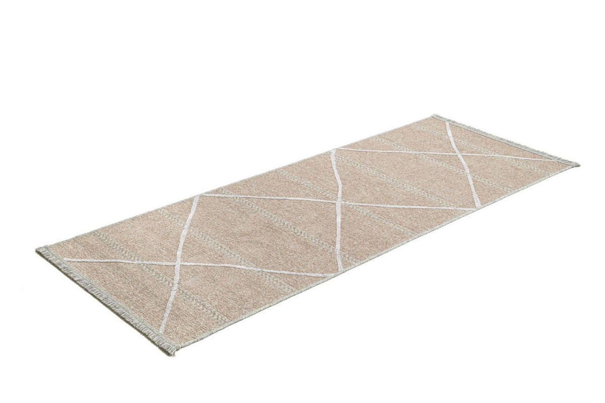 FLACHWEBTEPPICH Braderup 80x200 cm - Beige, Textil (80/200cm) - Sansibar SYLT