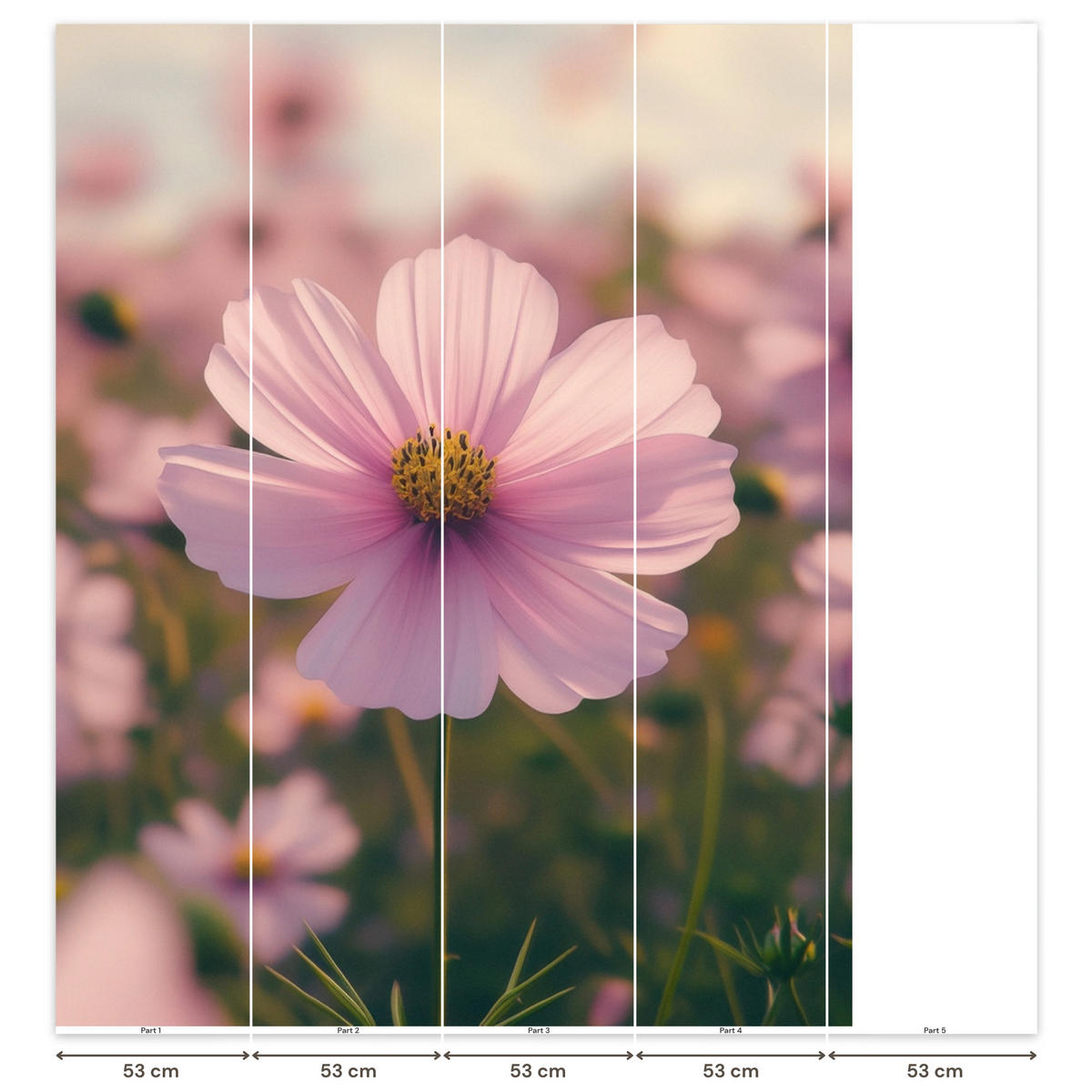 TAPETE - Blumen - Lila - Unscharf - 240x280 cm - Rosa, Papier (240/280cm) - OnlyWow