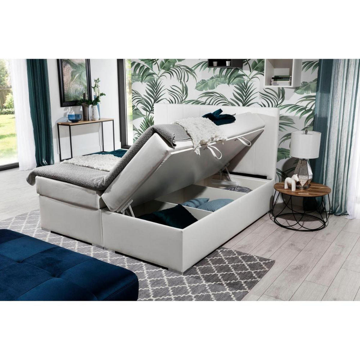 BOXBETT BOLERO Bonellfederkern inkl. Topper - Schwarz Hochglanz, Holz/Holzwerkstoff (140/200cm) - Best For Home
