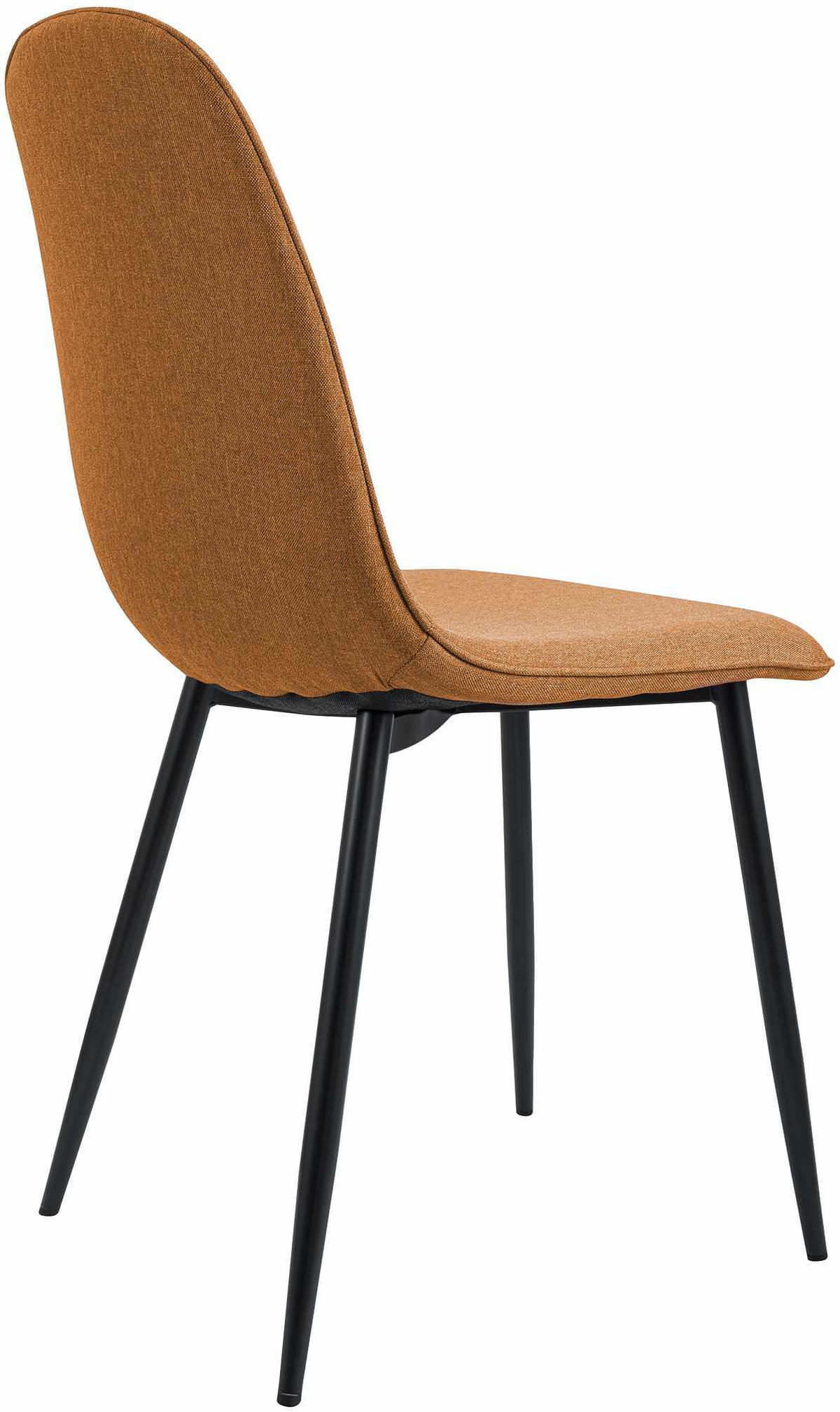 ESSZIMMERSTUHL Stoff Orange - Schwarz/Orange, Textil/Metall (45/88/54cm) - CLP