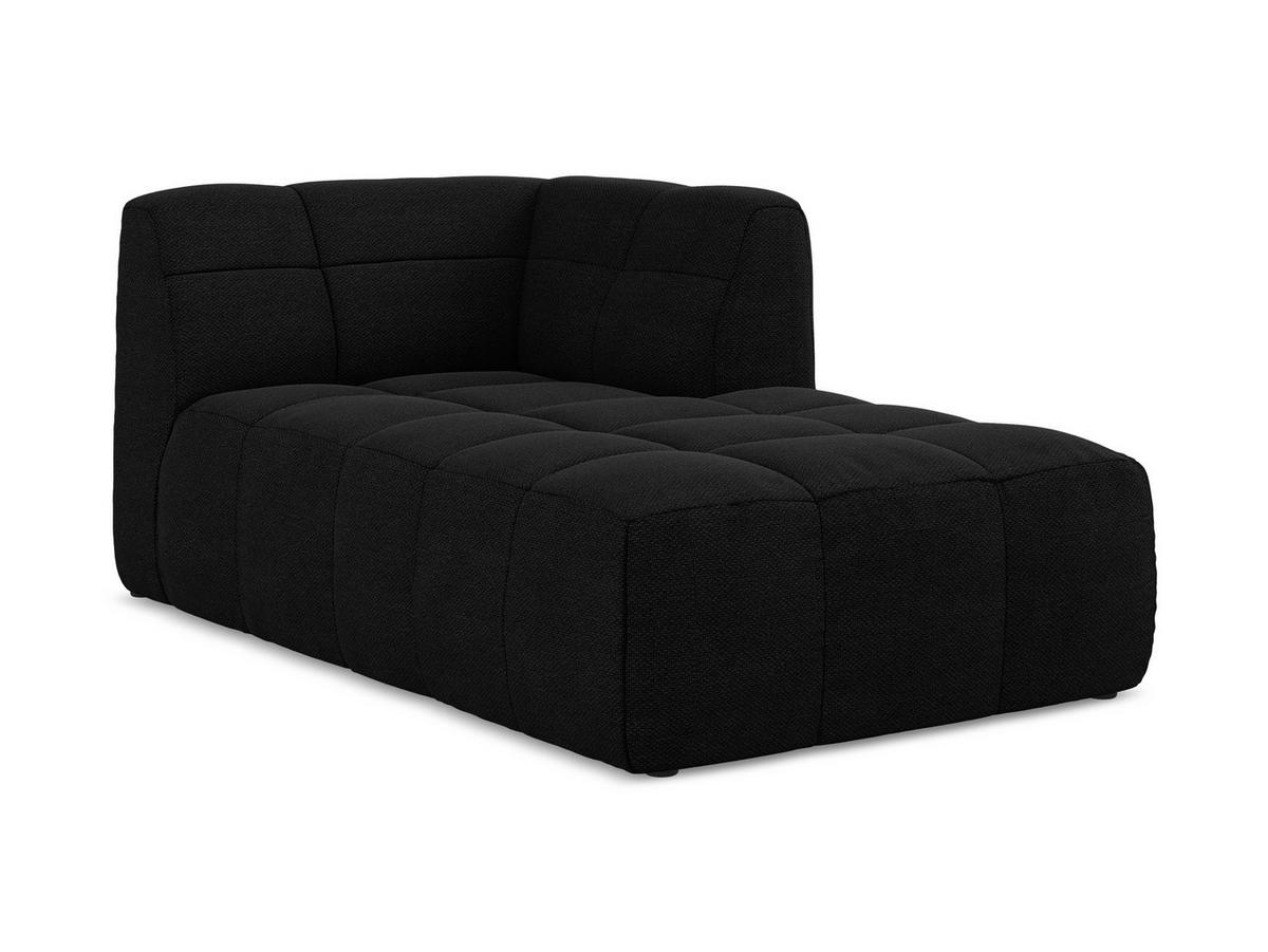 SOFAELEMENT Rechts Bouclé Stoff Schwarz - Schwarz, Holzwerkstoff/Kunststoff (101/77/175cm) - Makamii
