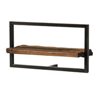WANDREGAL Altholz 65x25x35 braun lackiert SEVILLA #08 - Braun, Holz (65/35/25cm) - Massivmoebel24