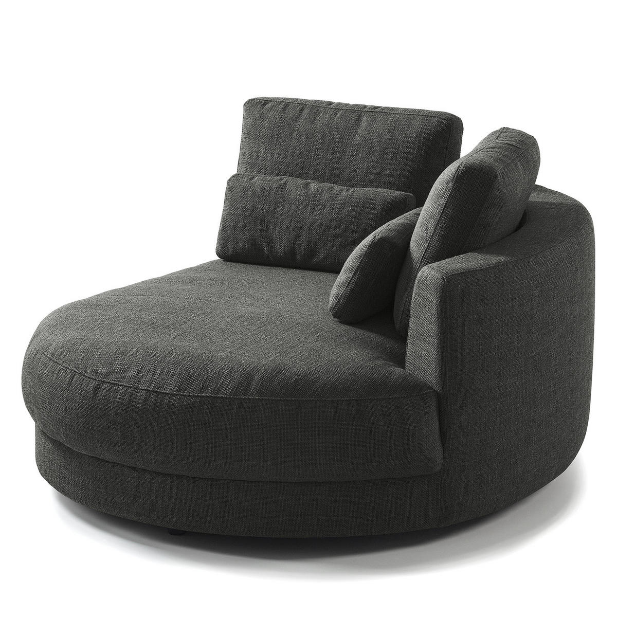 MODULLONGCHAIR - Grau, Textil (129/74/167cm) - home24