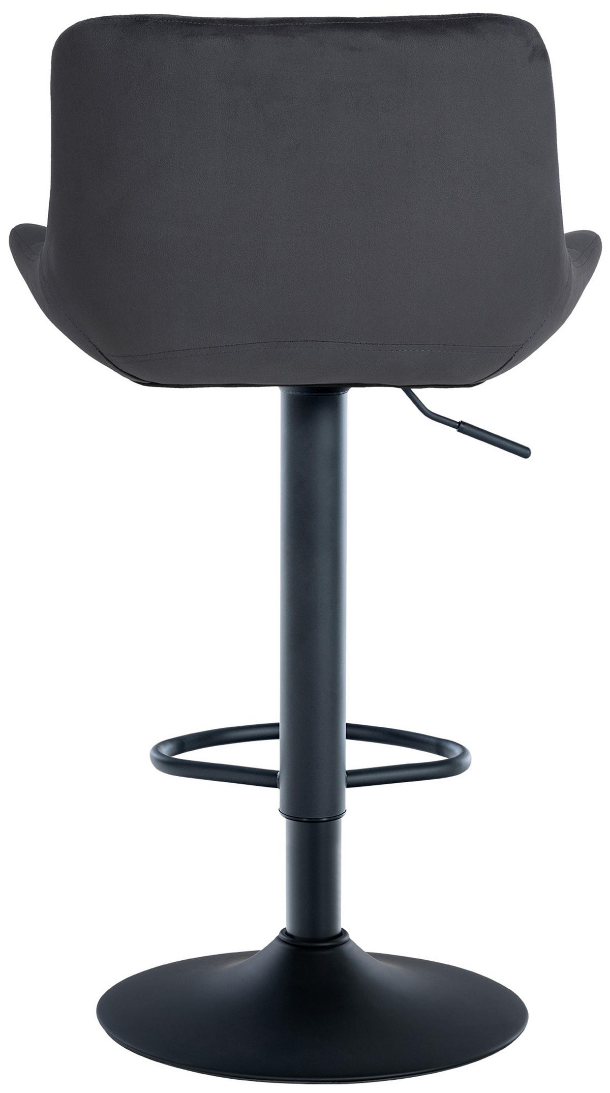 BARHOCKER Tower Samt schwarz - Schwarz, Textil/Metall (48/105/54cm) - TPFLiving