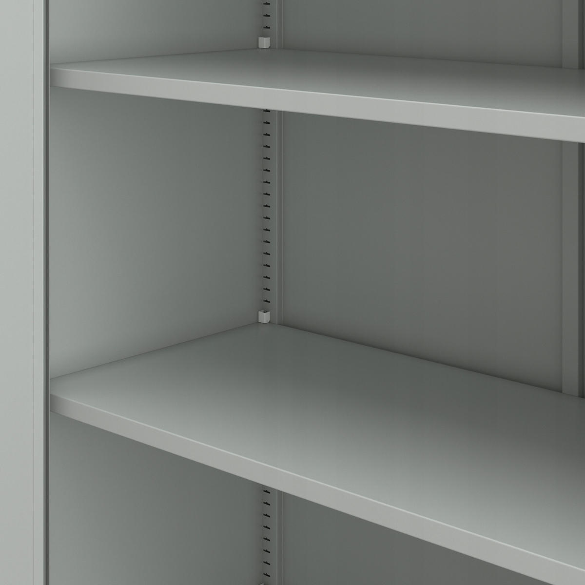 VITRINENSCHRANK Amelia - Grau, Metall (90/185/40cm) - Jan Nowak