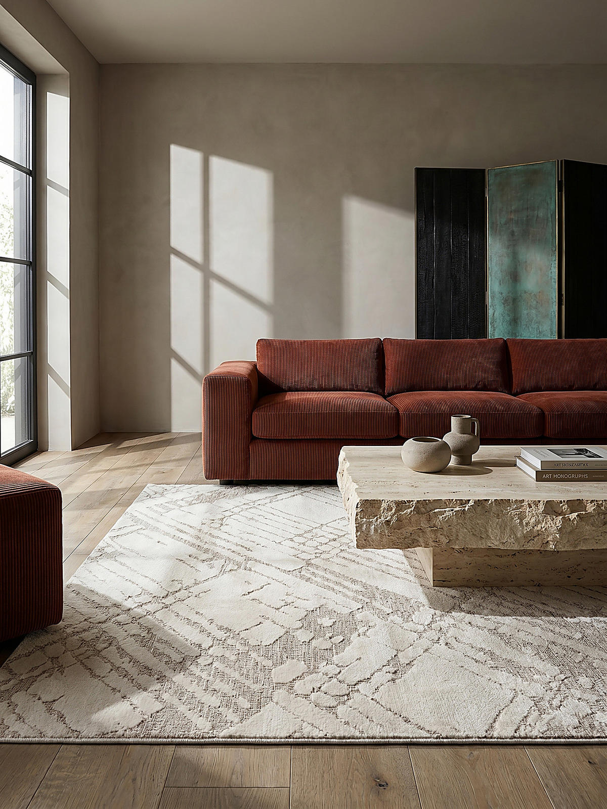 TEPPICH ARLEN, abstrakt, Creme, 160 x 230 cm - Beige, Textil (230/160cm) - KADIMA DESIGN