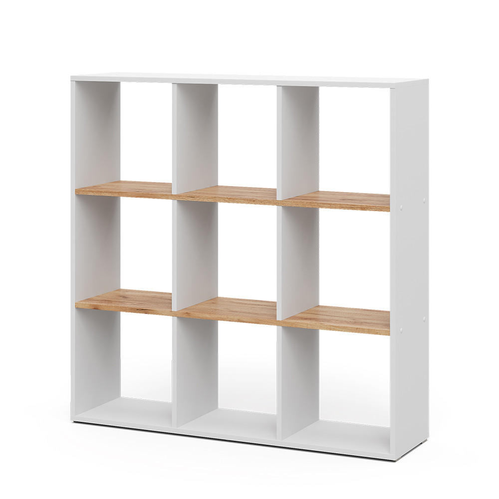 RAUMTEILER Nove Weiß/Goldkraft Eiche 107.2 x 107.8 cm - Honigeiche/Weiß, Holzwerkstoff (107.2/107.8/29cm) - Vicco