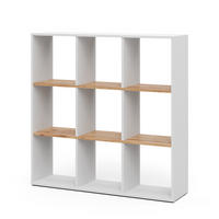 RAUMTEILER Nove Weiß/Goldkraft Eiche 107.2 x 107.8 cm - Honigeiche/Weiß, Holzwerkstoff (107.2/107.8/29cm) - Vicco