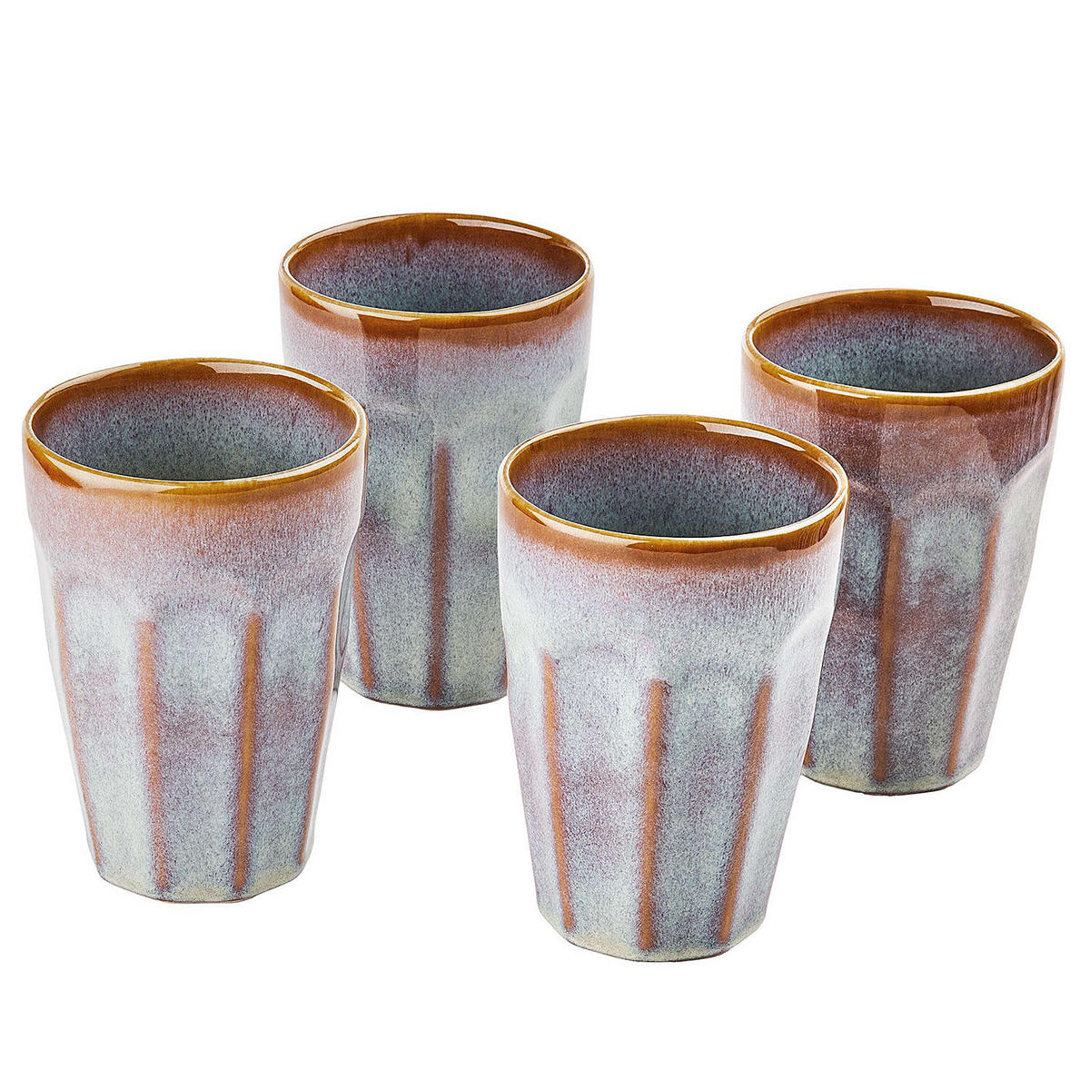 LATTE-MACCHIATO-TASSE (6er Set) Bergamo - Taupe, Keramik (0.33L) - Butlers