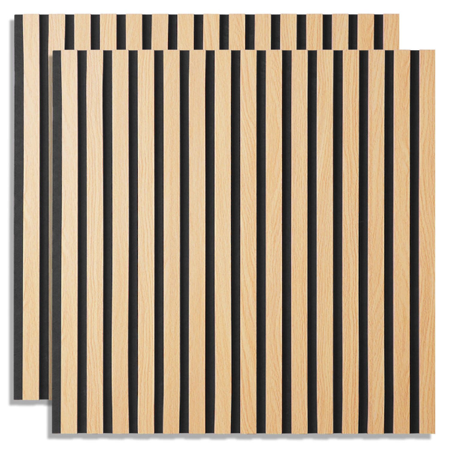 AKUSTIKPANEEL 60/60 cm 2 er-Set Natur - Hellbraun, Holz (60/60/3cm) - Homestyle4u
